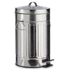 VIDAXL || Curver || WOOOD Winkel 7 Arte R Pedaalemmer - Zilverkleurig - Metaal - 12 L - 45 Cm